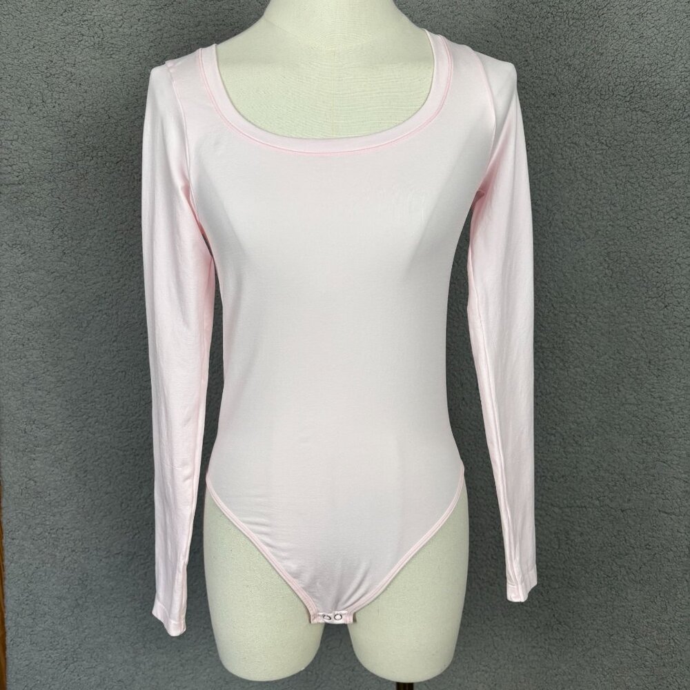 And Now This Women's XS/S Pink Polish Seamless Long Sleeve Bodysuit New With Tag